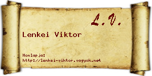 Lenkei Viktor névjegykártya