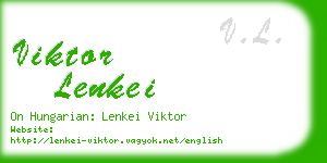 viktor lenkei business card